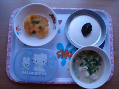 じゃが芋のそぼろ煮☆味噌汁☆プルーン