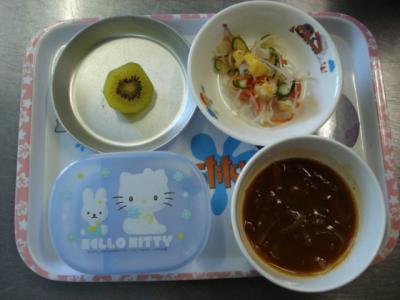 ハヤシライス☆酢の物☆キウイ