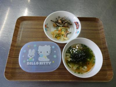 大豆とイリコの磯風揚げ☆マカロニサラダ☆すまし汁