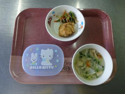 魚の竜田揚げ☆ゴマ和え☆味噌汁