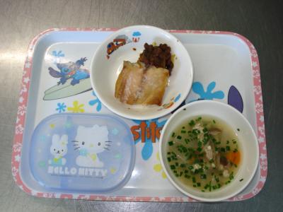 魚の塩焼き☆南瓜のいとこ煮☆けんちん汁