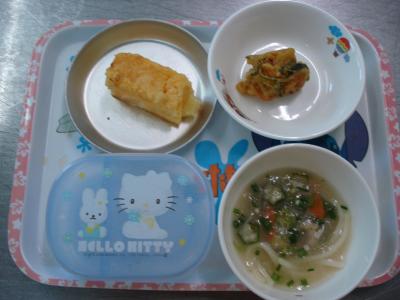 夏野菜のかき揚げ☆とろろ汁★人参ケーキ