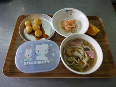 ちゃんぽん☆なます☆果物★豆腐の白玉団子