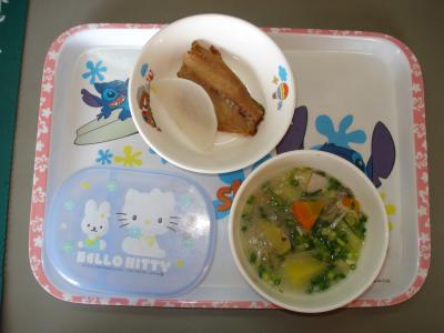 ☆魚の塩焼き　☆べったら漬け　☆さつま汁