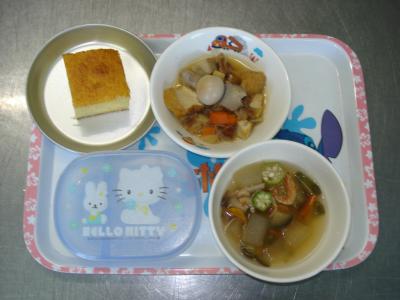 揚げと里芋の煮物☆冬瓜汁★マヨケーキ
