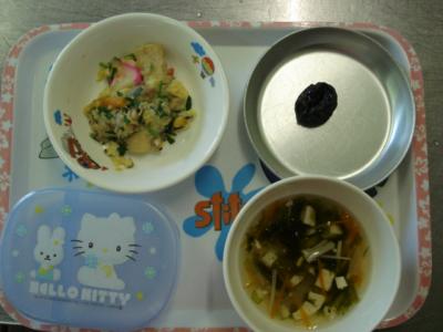 高野豆腐の卵とじ☆すまし汁☆プルーン