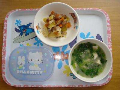 ☆落花生の五目煮　☆味噌汁　