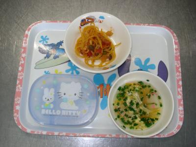 ミネストローネ風スパゲティー☆ニラ玉汁