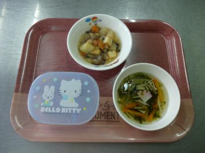 くずかけうま煮☆すまし汁☆果物