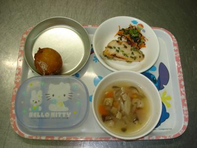 魚の香味焼き☆のり酢和え☆五目汁★野菜ボール