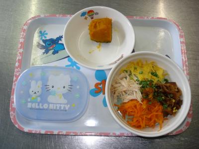 鶏飯☆南瓜の甘煮
