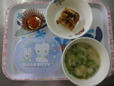 お好み焼き☆味噌汁☆キンカン漬け