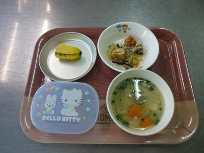 メカジキの酢の物☆味噌汁☆果物