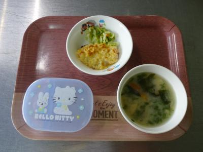 魚のコーン焼き☆蒸し野菜☆味噌汁