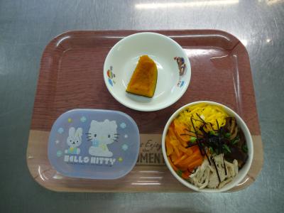 鶏飯☆南瓜の甘煮