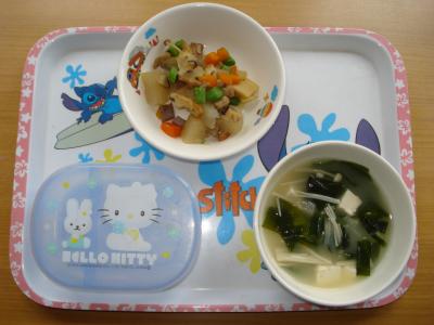 ☆炒り鶏☆味噌汁