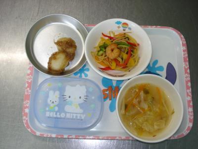 インディアンスパゲティー☆野菜スープ★ごまだれ団子
