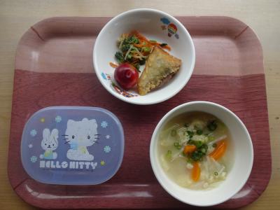 竜田揚げ☆ゴマ和え☆味噌汁