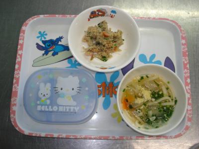 おからの炒り煮☆卵のつるつるスープ