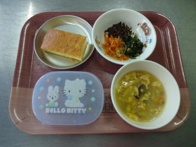 キッズビビンバ☆中華風コーンスープ★マヨケーキ