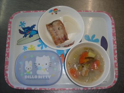 魚の塩焼き☆べったら漬け☆さつま汁
