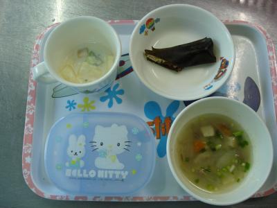 昆布巻き☆さつま汁★フルーツヨーグルト