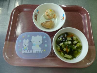 鶏の照り焼き☆ポテトサラダ☆すまし汁
