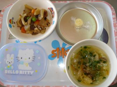 炒り鶏☆卵スープ☆チーズ