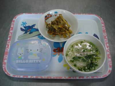 磯風味かきあげ☆とろろ汁