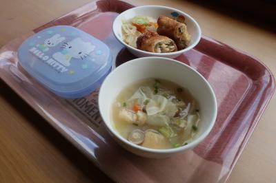 春巻き☆蒸し野菜☆みそ汁