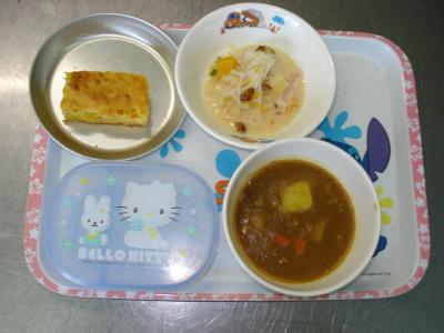 手作りカレー☆ヨーグルトサラダ★おからのケーキ