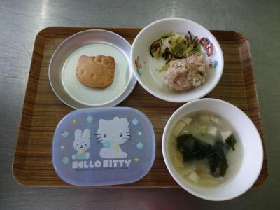 塩唐揚げ☆キャベツの昆布和え☆味噌汁★クッキー