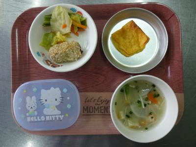 コロッケ☆蒸し野菜☆味噌汁★フレンチトースト
