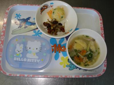 アーモンドフィッシュ☆ポテトサラダ☆すいとん汁