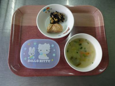 鶏のガーリックソテー☆ひじき納豆☆味噌汁
