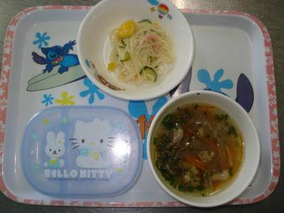そうめんサラダ☆五目汁