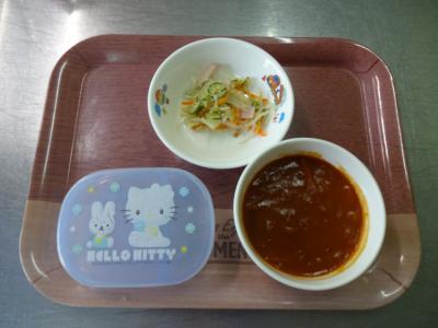 ハヤシライス☆酢の物