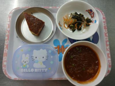ハヤシライス☆わかめの酢の物★げたんは