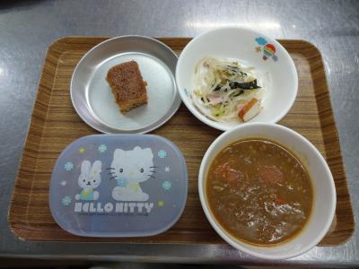 さつま芋のカレー☆酢の物★ふくれ菓子