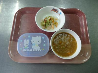手作りカレー☆酢の物