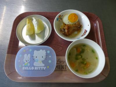 さっぱり煮☆味噌汁☆果物