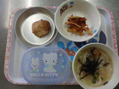 かき揚げ☆とろろ汁★もちもちパン