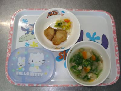竜田揚げ☆白菜サラダ☆豚汁