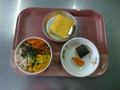 鶏飯☆南瓜の甘煮☆マヨケーキ