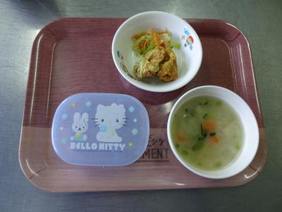 竹輪の二色揚げ☆和え物☆味噌汁