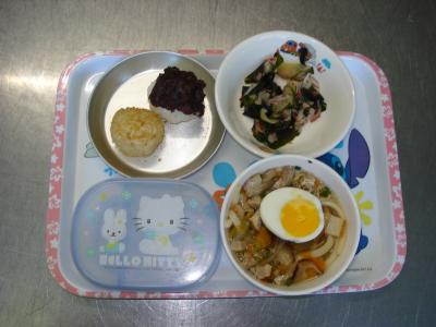 お月見うどん☆酢の物★おはぎ