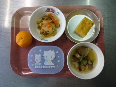 魚の甘酢あんかけ☆五目汁☆果物★バナナケーキ