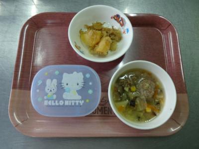 じゃこじゃが☆肉団子のスープ