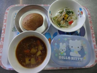 さつま芋のカレー☆酢の物★まるぼうろ