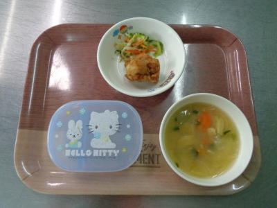 鶏のレモン漬け☆和え物☆味噌汁